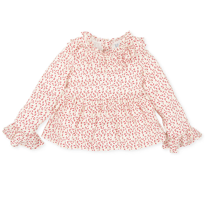 Girl Témpera Blouse-Ecru Tutto Piccolo