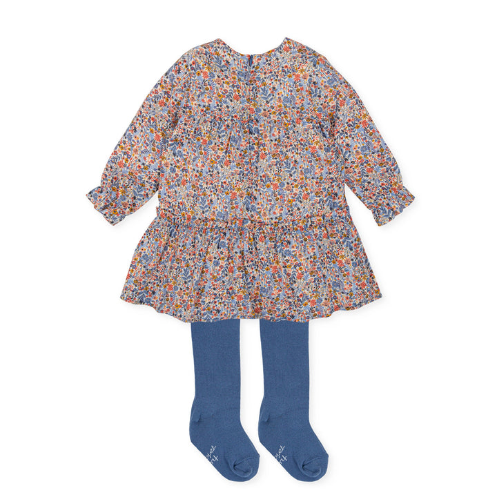 Girl Gouache Dress & Tights-Ink Tutto Piccolo
