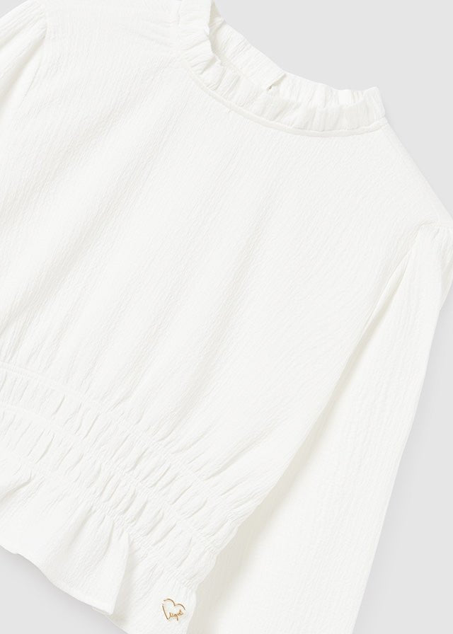 7178 - Knit blouse for teen girl - Natural - Be Chic