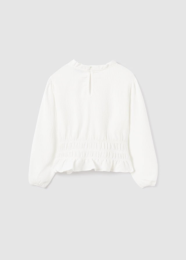 7178 - Knit blouse for teen girl - Natural - Be Chic