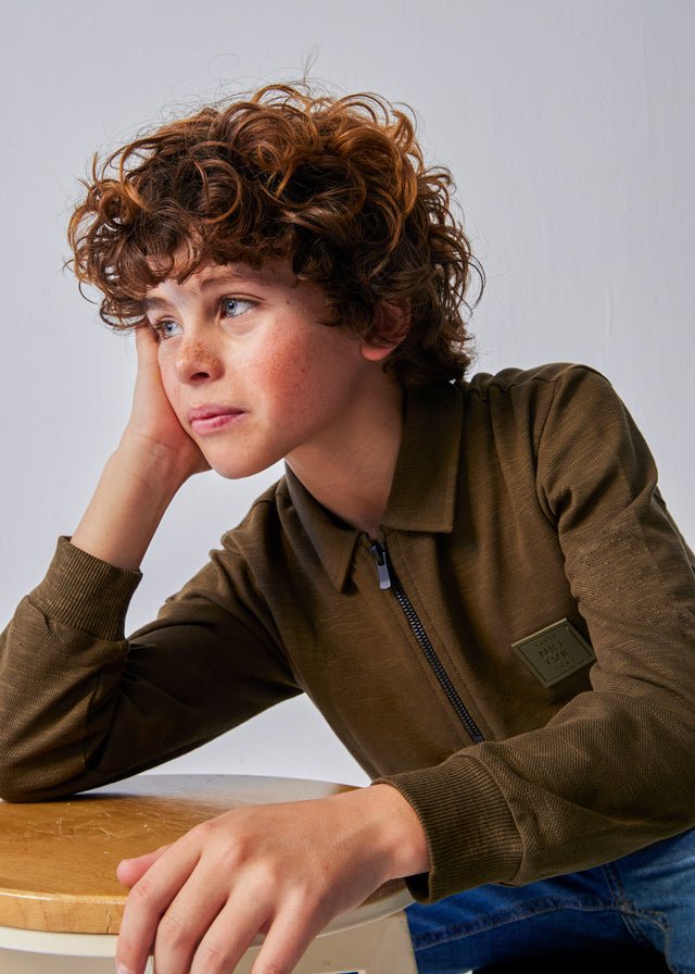 7183 - L/s polo for teen boy - Rosemary - Be Chic