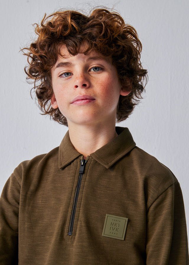 7183 - L/s polo for teen boy - Rosemary - Be Chic