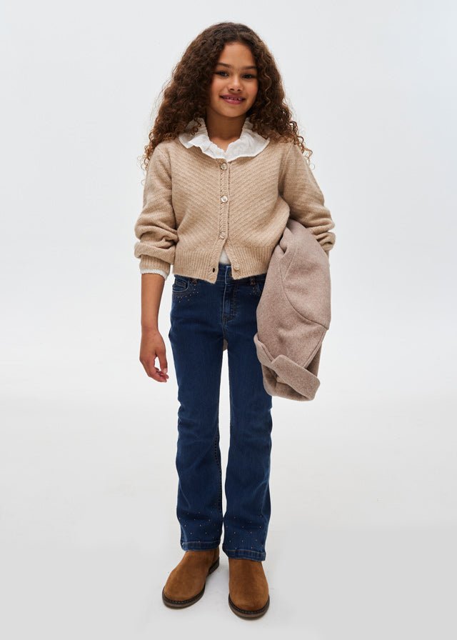 7311 - Knitting cardigan for teen girl - h - Bark - Be Chic