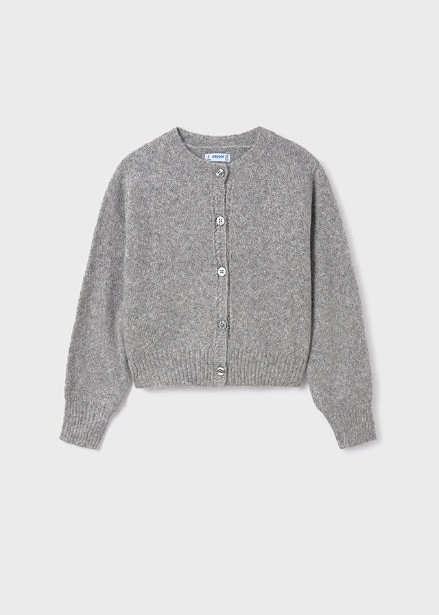 7311 - Knitting cardigan for teen girl - Steel - Be Chic