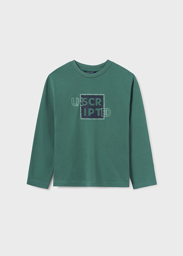 842 - L/s basic t-shirt for teen boy - Mint - Be Chic