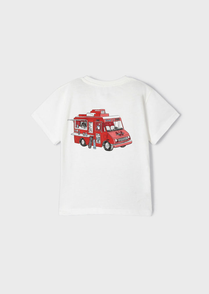 Mayoral S/s t-shirt for boy - Cream Mayoral