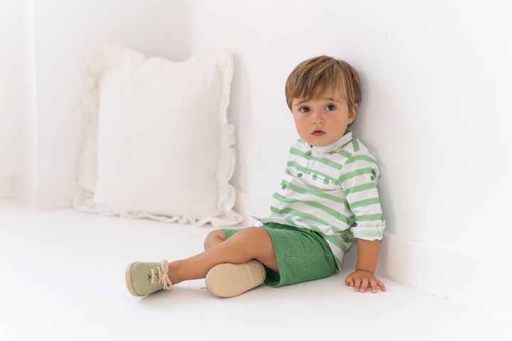 Boy Mi Casa Bermuda Shorts-Green Tutto Piccolo