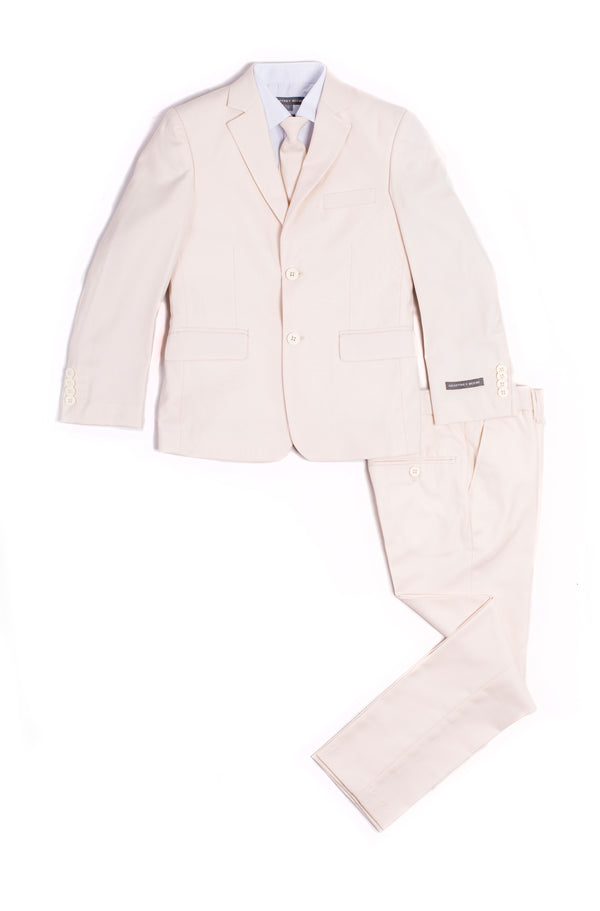 Off White Boys Suit - Premium 5-Piece Set at Kids Chic