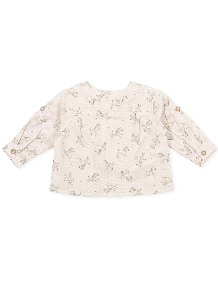 Conga Shirt for Boy - Ecru Tutto Piccolo