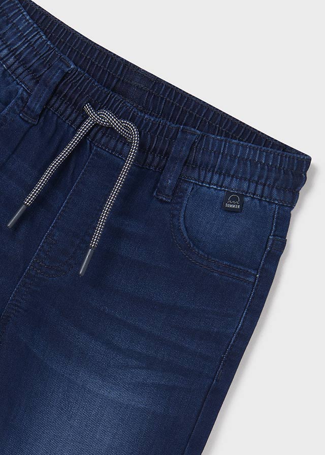 Bermuda soft denim jogger for teen boy - Dark - Be Chic