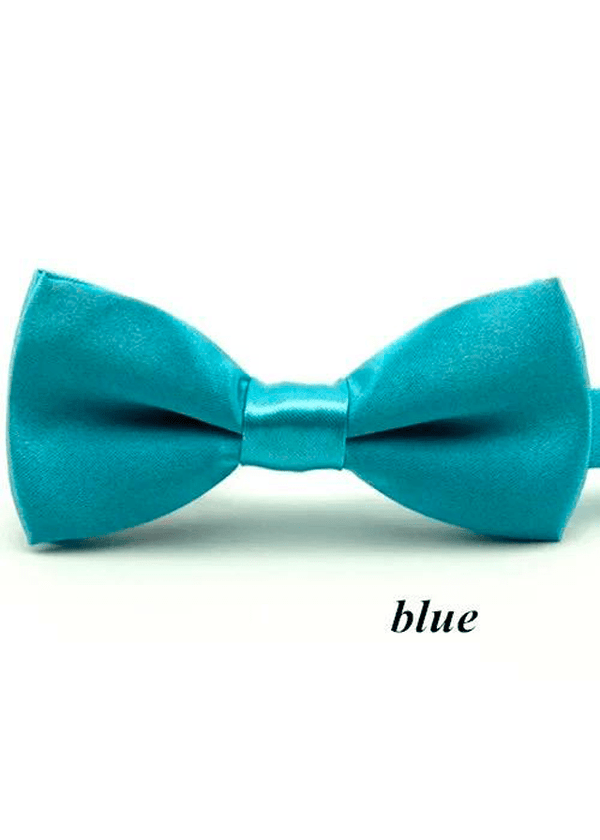 Boys Blue Satin Bow Tie (10cm) - Be Chic