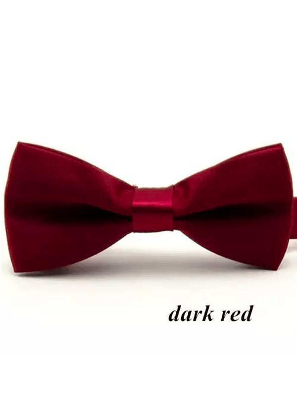 Boys Dark Red Satin Bow Tie (10cm) - Be Chic