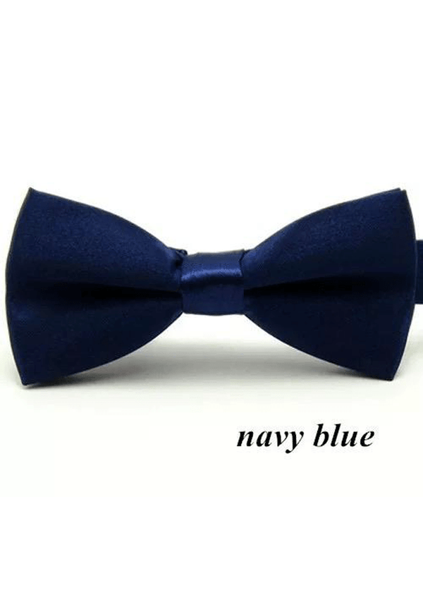 Boys Navy Blue Bow Tie (10cm) - Be Chic