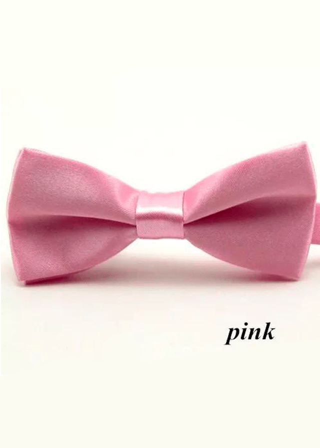 Boys Pink Bow Tie (10cm) - Be Chic