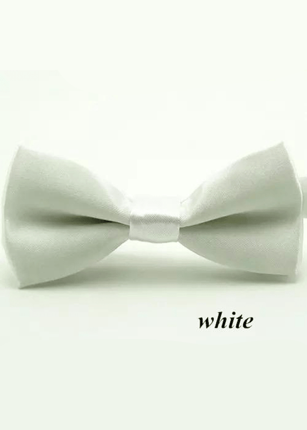 Boys White Bow Tie (10cm) - Be Chic