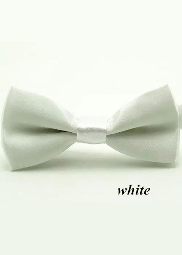 Boys White Bow Tie (10cm) - Be Chic