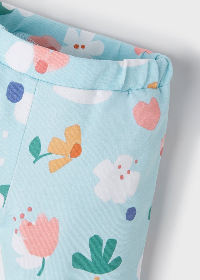 Capri and headband set for newborn girl - Aqua - Be Chic