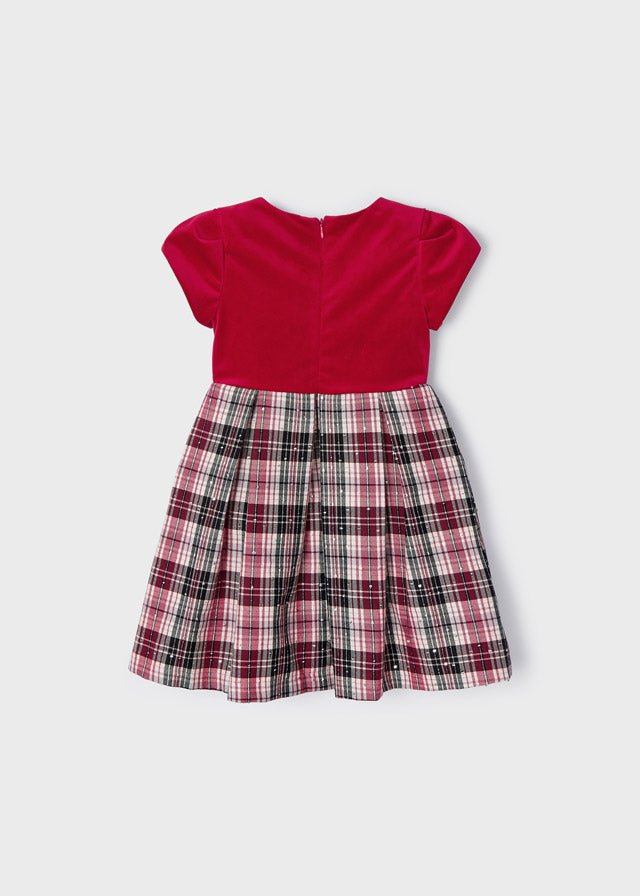 Check dress for girl - Red - Be Chic
