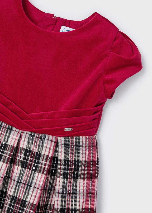 Check dress for girl - Red - Be Chic