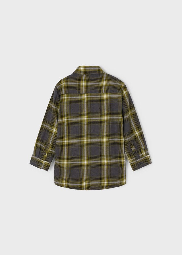 Checked overshirt for boy - Oil - Be Chic