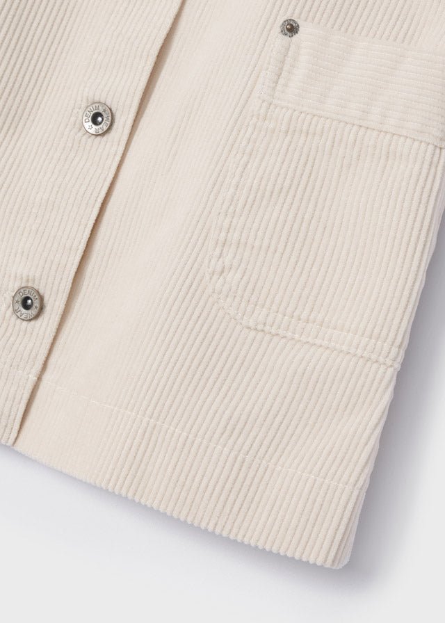 Corduroy overall skirt for girl - Chickpea - Be Chic