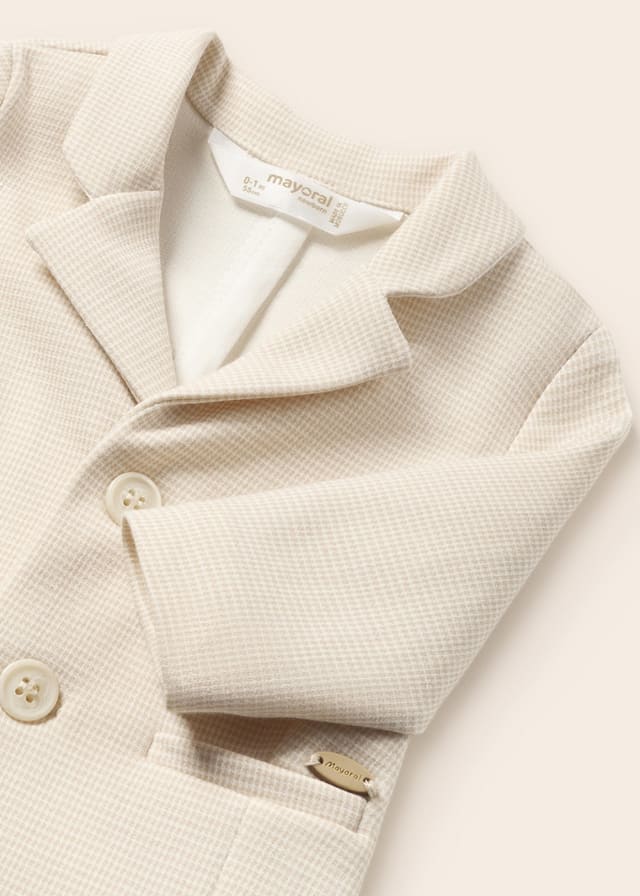 Mayoral Dress jacket for newborn boy - Natural Mayoral