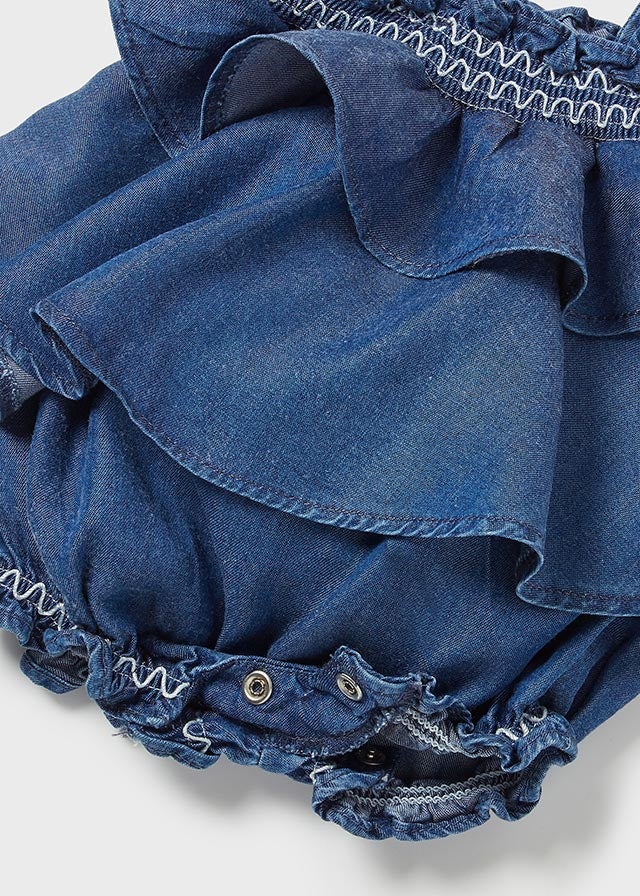 Denim romper for newborn girl - Denim - Be Chic
