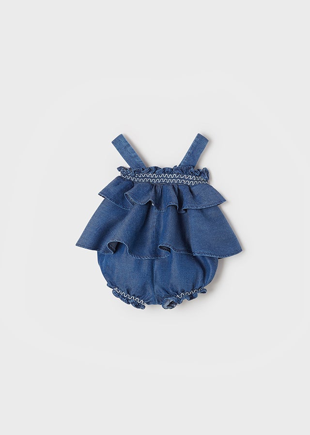 Denim romper for newborn girl - Denim - Be Chic