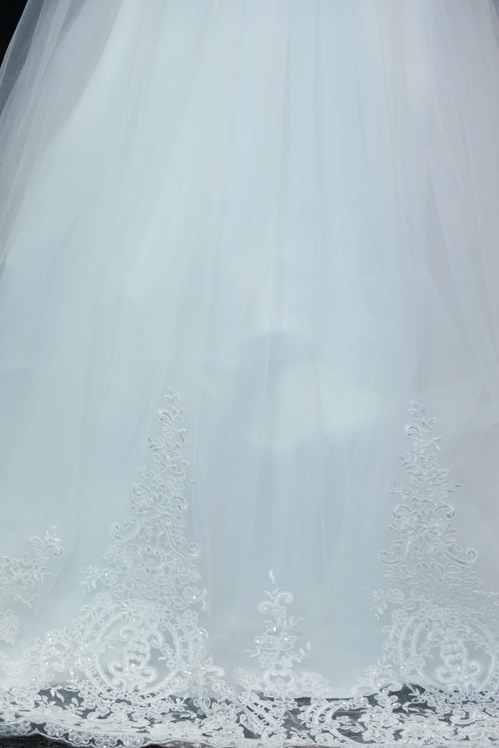 First communion Dress with Lace Sleeves (2) - 4015 - Be Chic