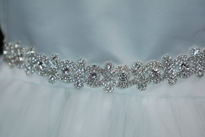 First communion Dress with Lace Sleeves (2) - 4015 - Be Chic