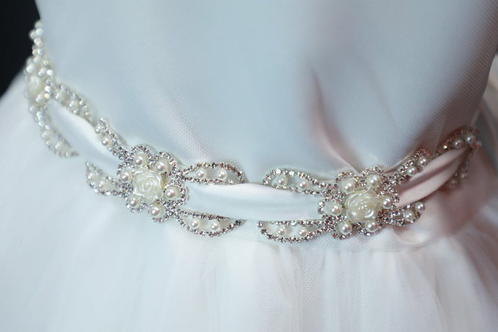 First communion Dress with Lace Sleeves - 4015 - Be Chic