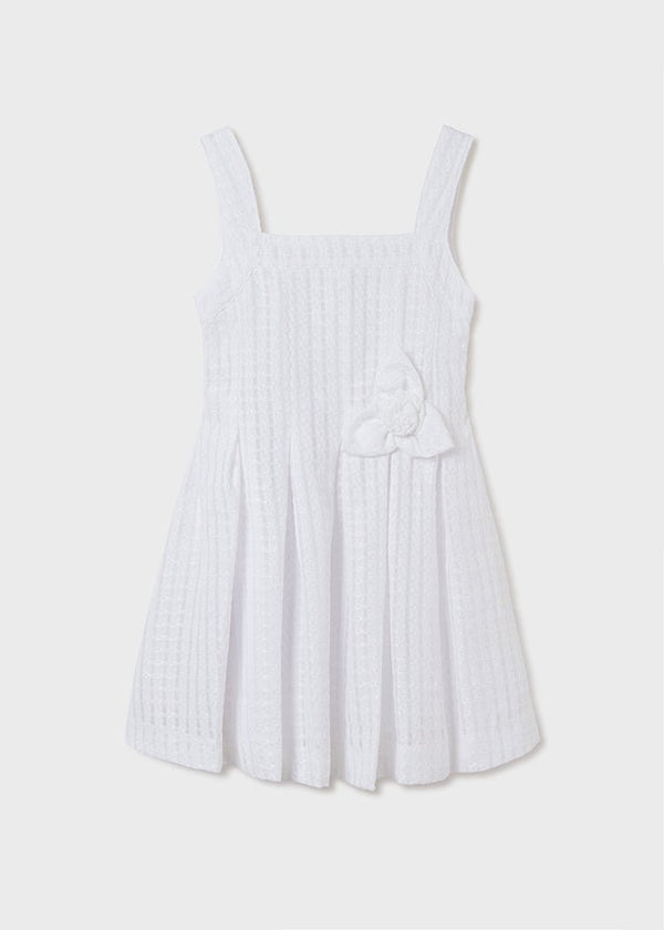 Fitted dress for teen girl - White - Be Chic