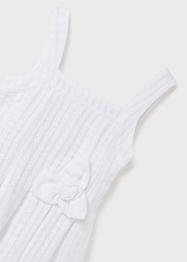 Fitted dress for teen girl - White - Be Chic