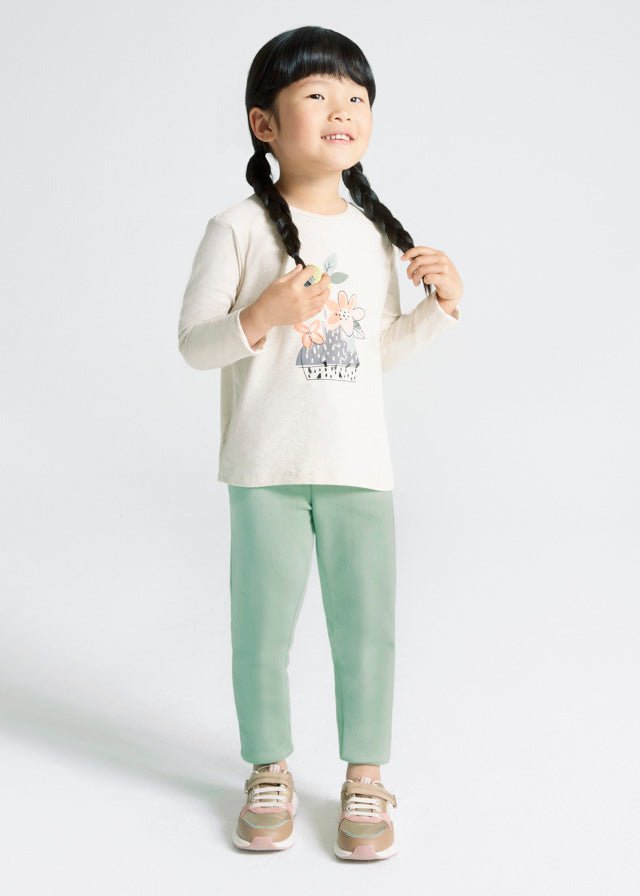 Fleece jogger for girl - Mint - Be Chic
