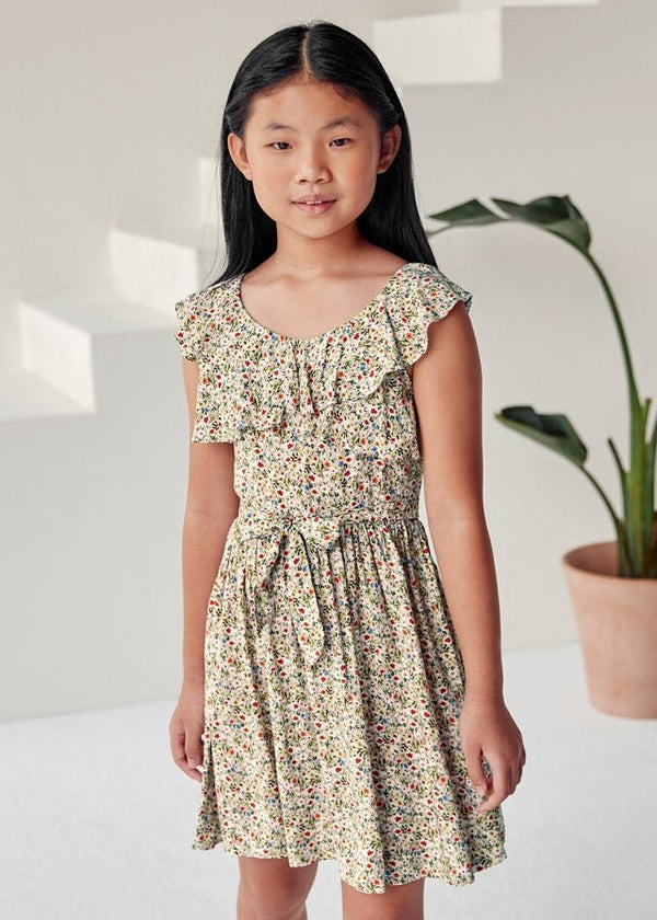 Floral dress for teen girl - Seaweed - Be Chic