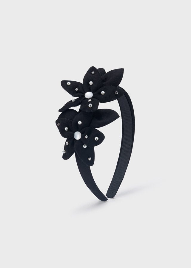 Flowers headband for girl - Black - Be Chic