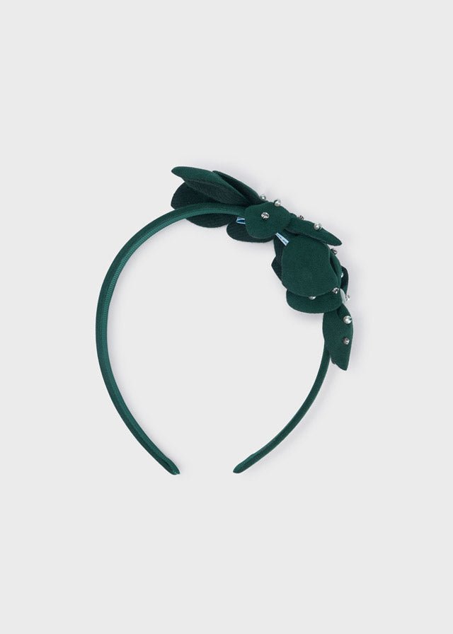Flowers headband for girl - Duck Green - Be Chic