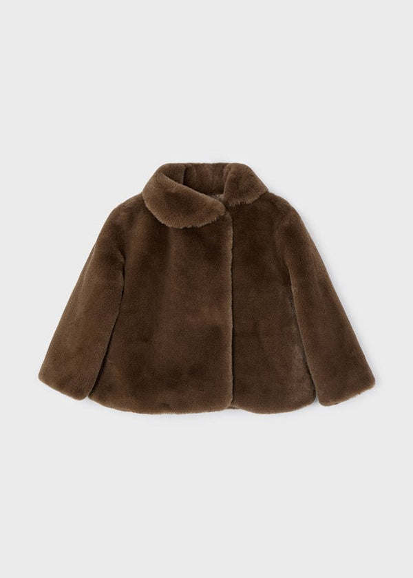Fur coat for girl - Mocha - Be Chic