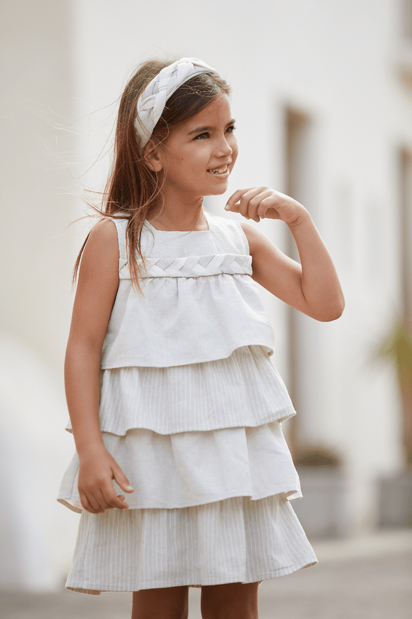 Girl Flor Del Desierto Dress - Sand - Be Chic