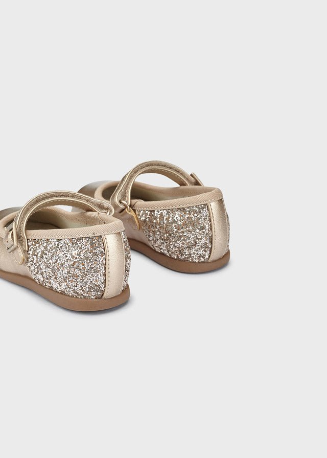 Glitter mary jane for baby girl - Gold - Be Chic
