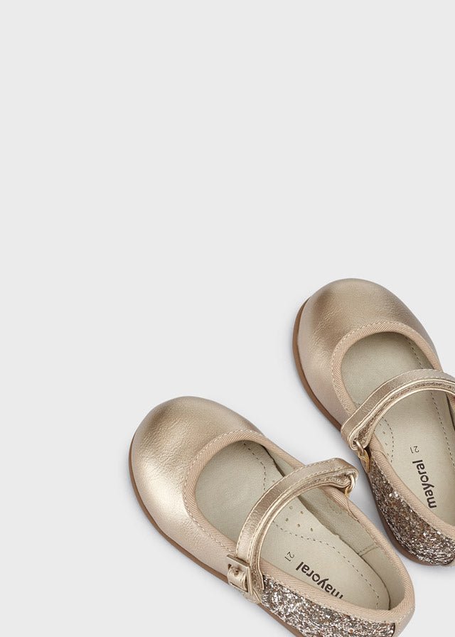 Glitter mary jane for baby girl - Gold - Be Chic