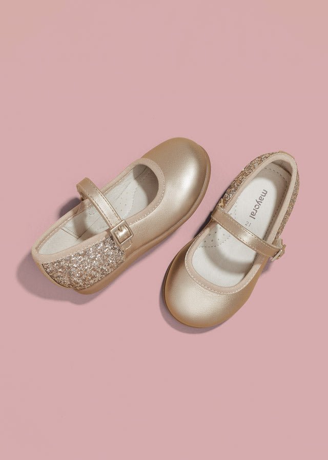 Glitter mary jane for baby girl - Gold - Be Chic