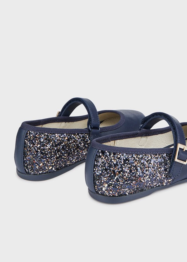 Glitter mary jane for girl - Navy - Be Chic