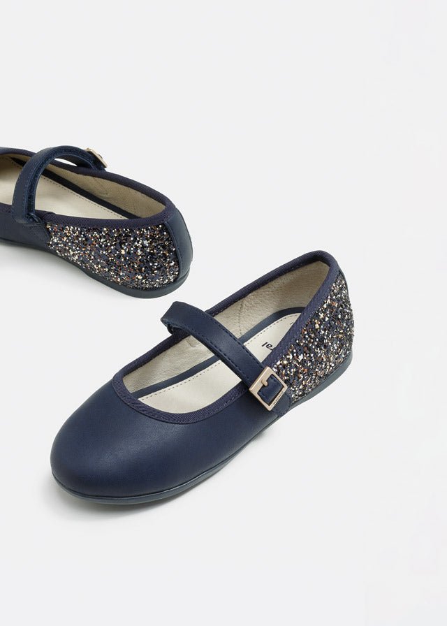 Glitter mary jane for girl - Navy - Be Chic