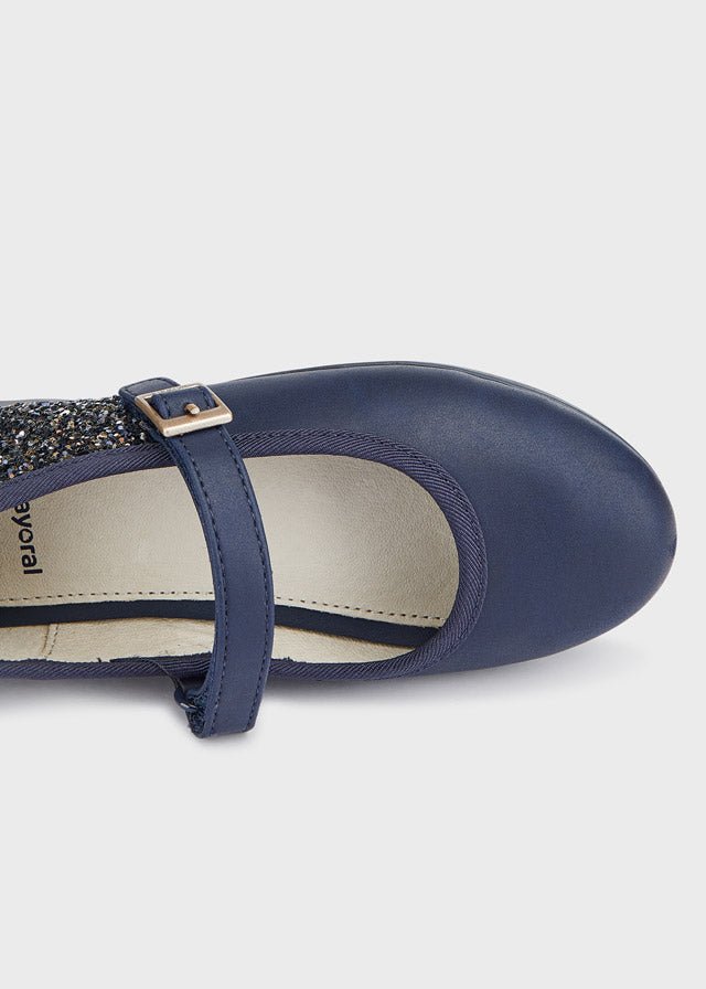 Glitter mary jane for girl - Navy - Be Chic
