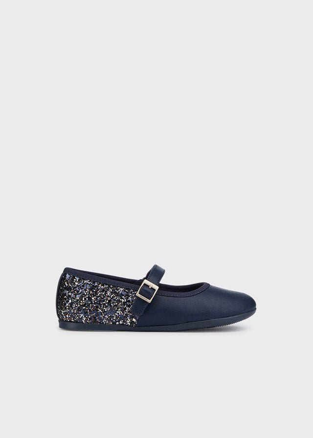 Glitter mary jane for girl - Navy - Be Chic