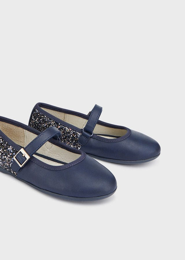 Glitter mary jane for girl - Navy - Be Chic