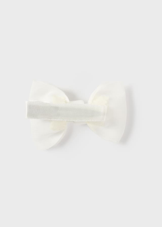Mayoral Headband & clip for newborn girl - Natural Mayoral