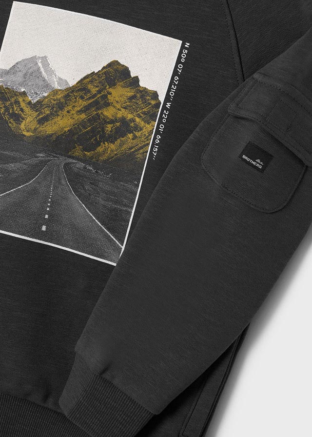 Hoodie for boy - Carbon - Be Chic