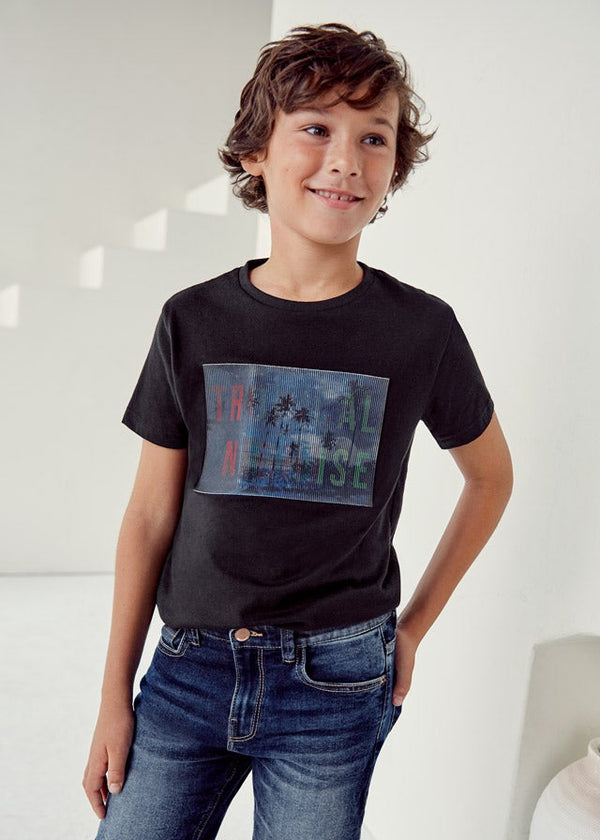 Lenticular t-shirt s/s for teen boy - Black - Be Chic